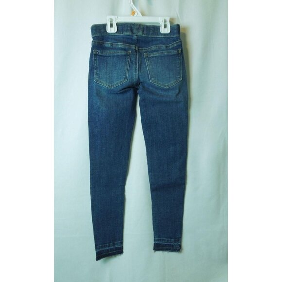 Girls SO Raw Edge Hem Medium Blue Distressed Ultimate Jeggings Size 8 - Picture 5 of 6
